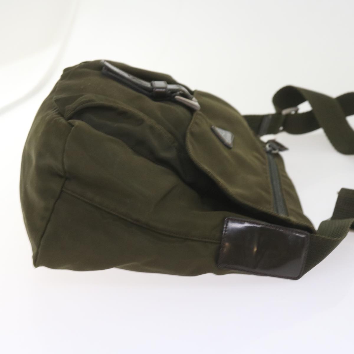 PRADA Shoulder Bag Nylon Khaki Auth ep2477