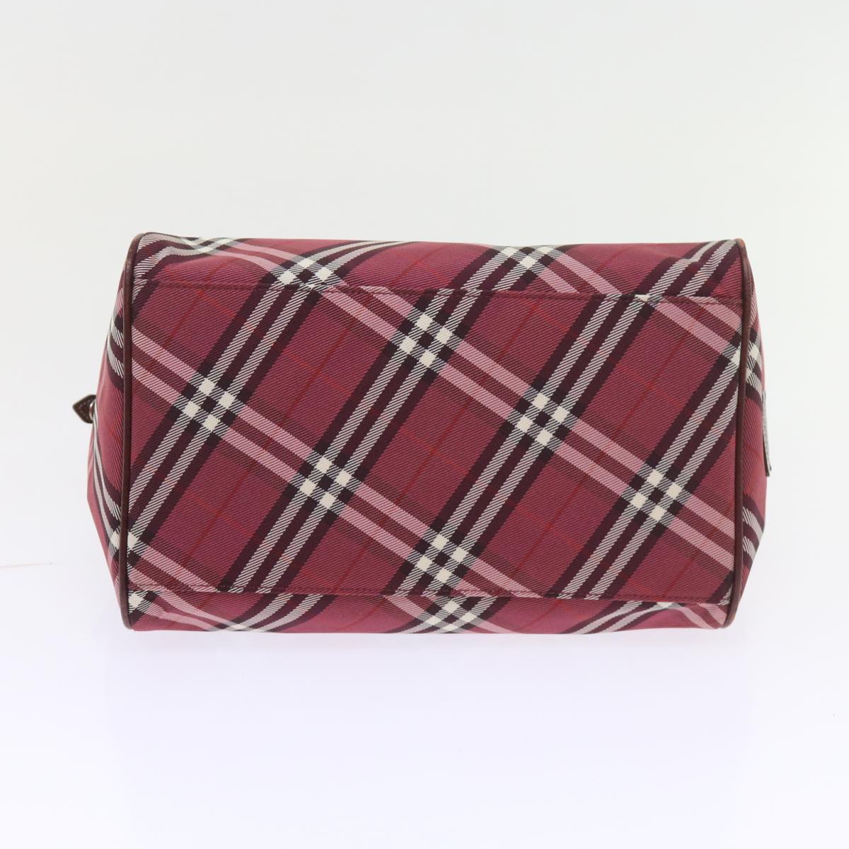 BURBERRY Nova Check Blue Label Shoulder Bag Nylon Red Auth ep2482