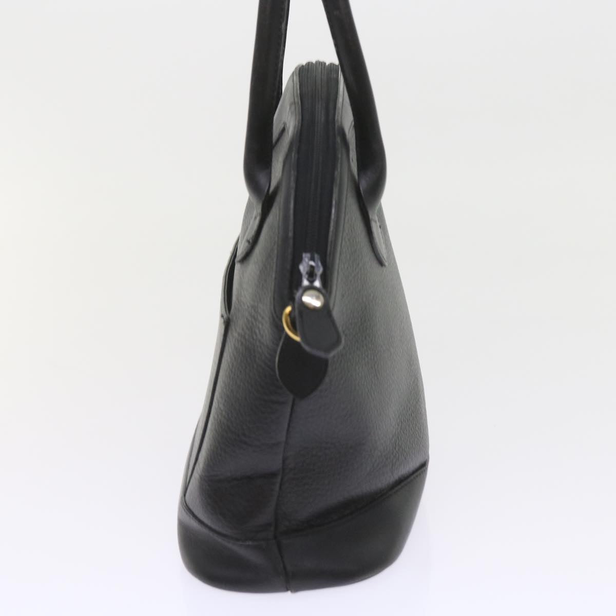 Burberrys Hand Bag Leather Black Auth ep2485
