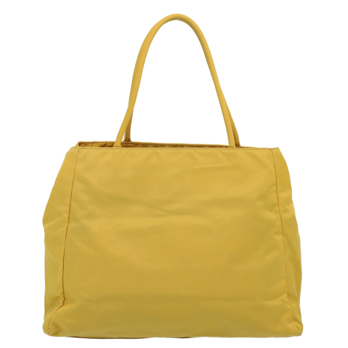 PRADA Hand Bag Nylon Yellow Auth ep2489