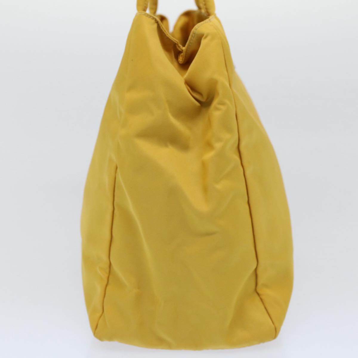 PRADA Hand Bag Nylon Yellow Auth ep2489