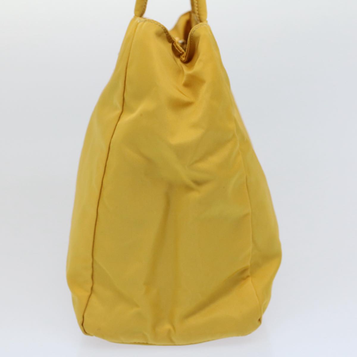 PRADA Hand Bag Nylon Yellow Auth ep2489