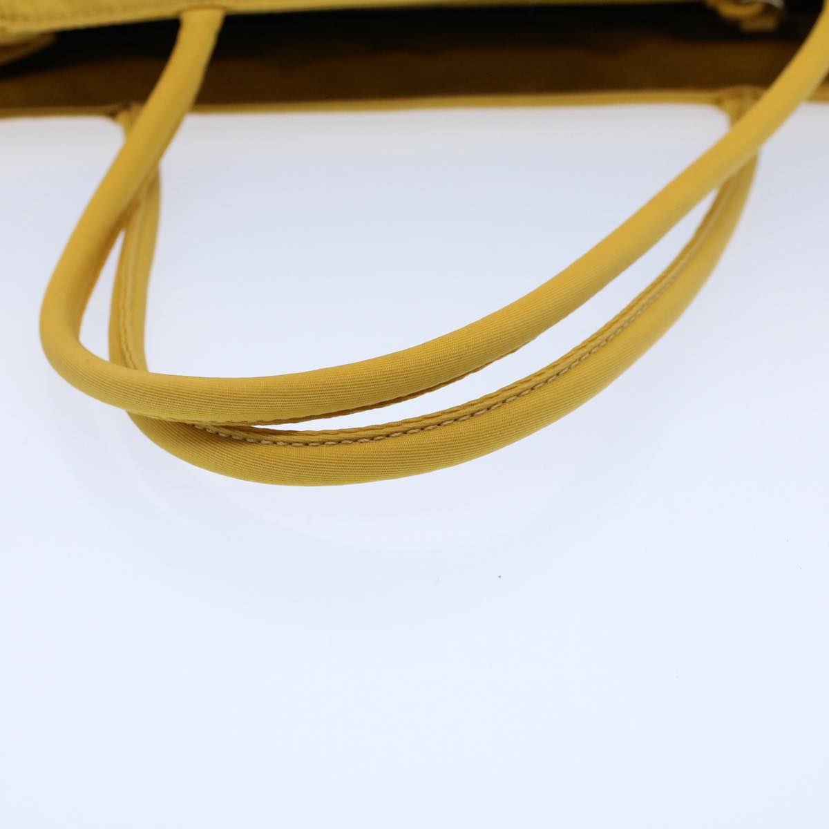 PRADA Hand Bag Nylon Yellow Auth ep2489