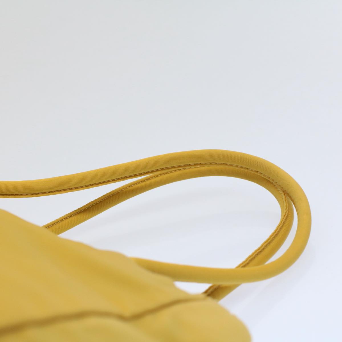 PRADA Hand Bag Nylon Yellow Auth ep2489