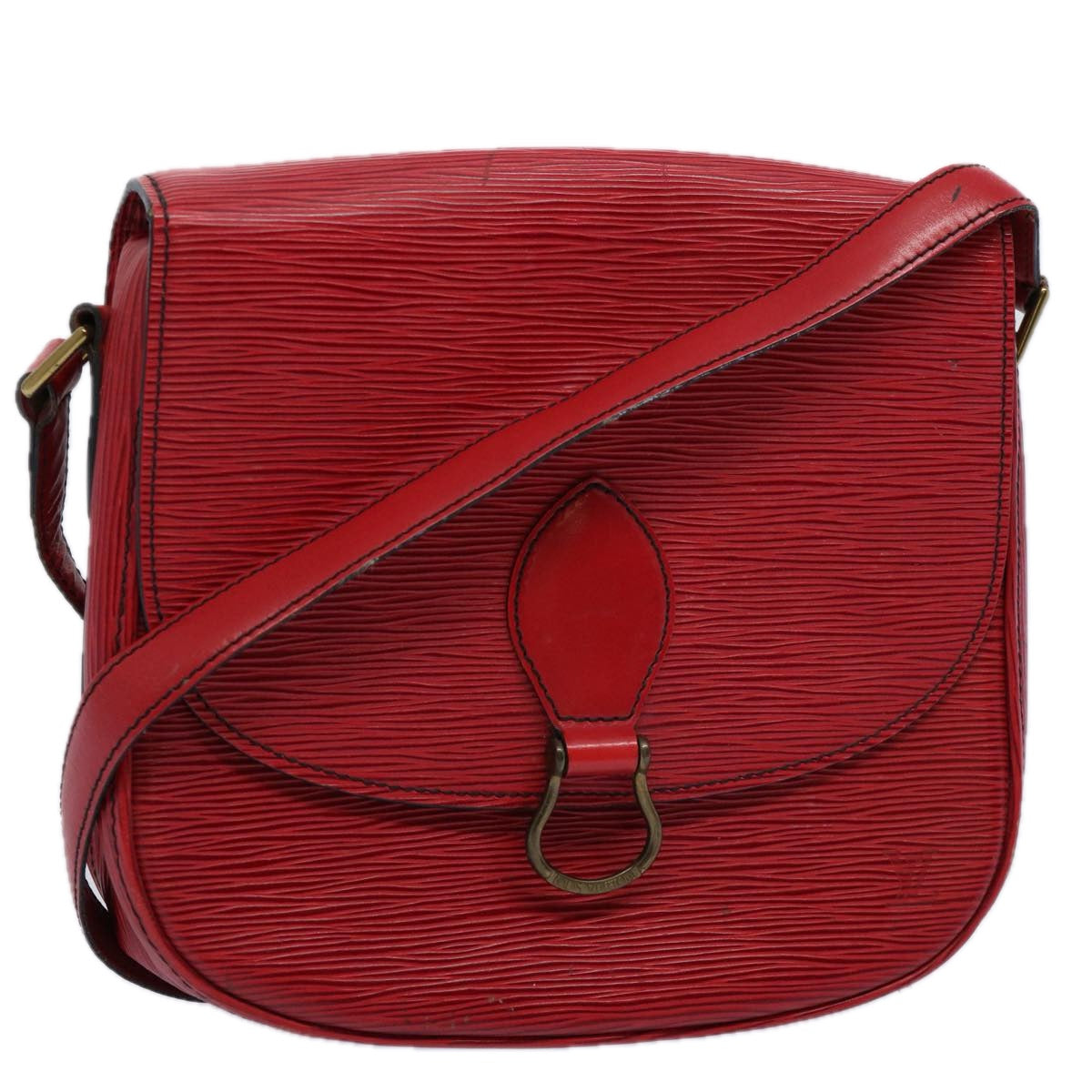 LOUIS VUITTON Epi Saint Cloud GM Shoulder Bag Red M52197 LV Auth ep2502