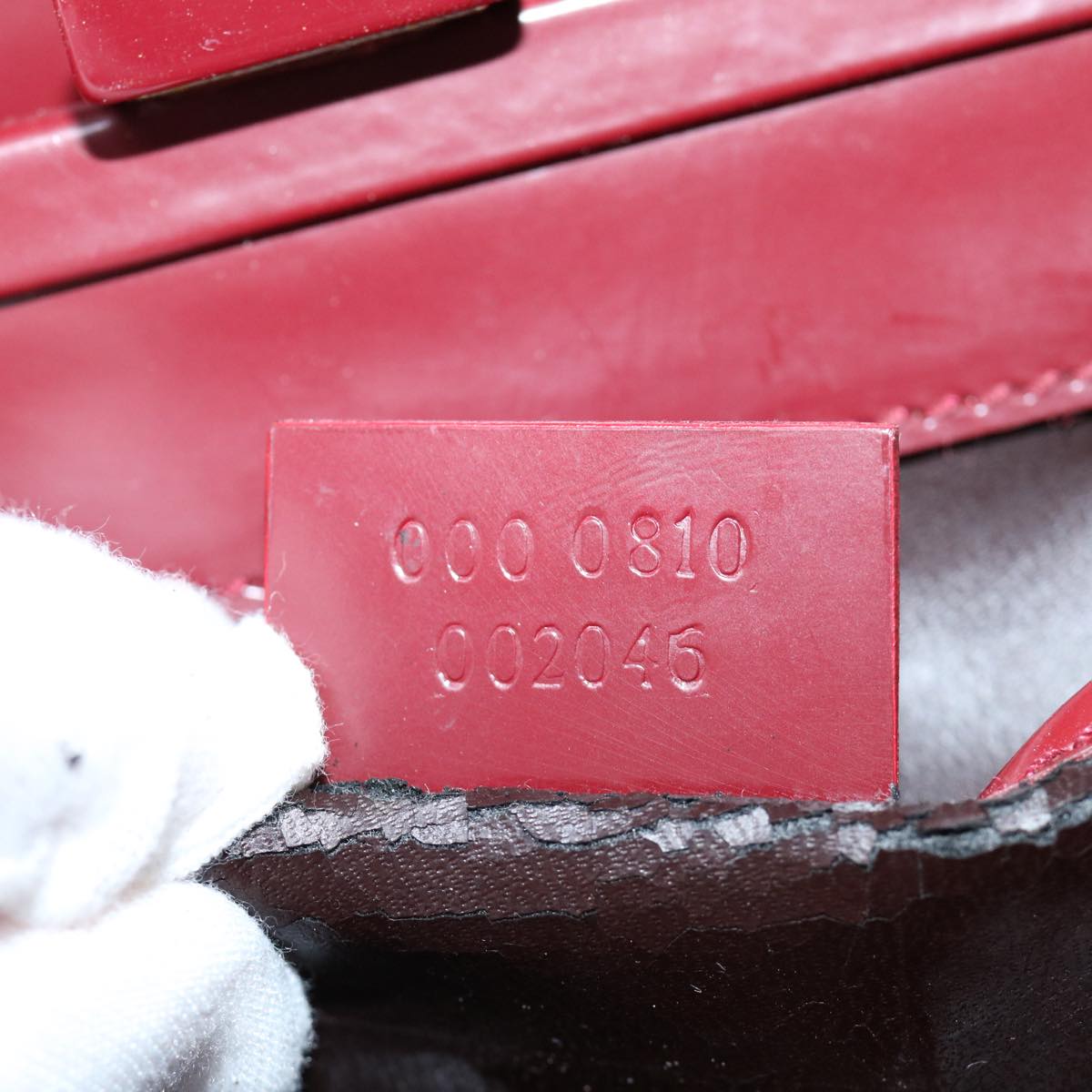 GUCCI Hand Bag Canvas Red Auth ep2504