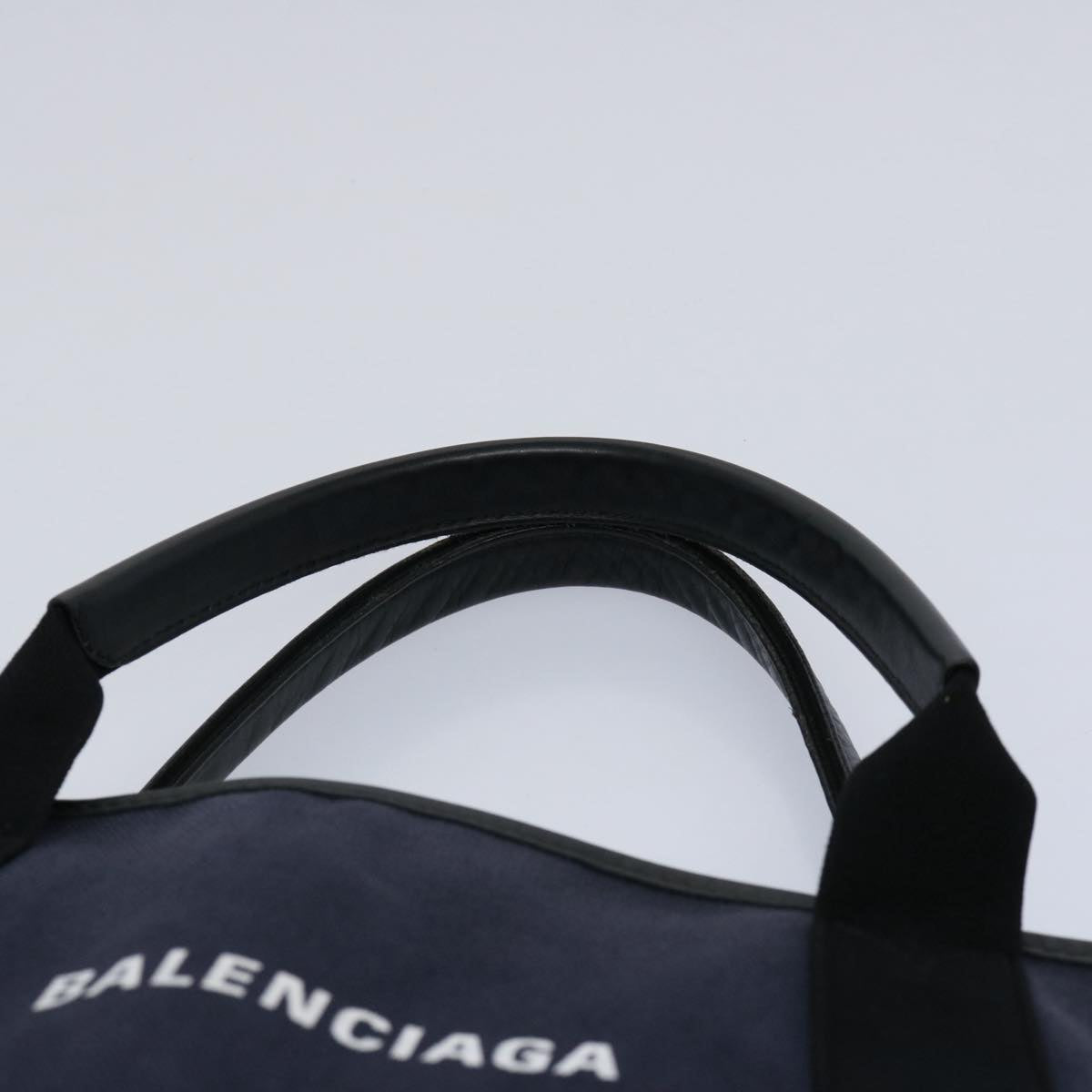 BALENCIAGA Tote Bag Canvas Navy 339933 Auth ep2508