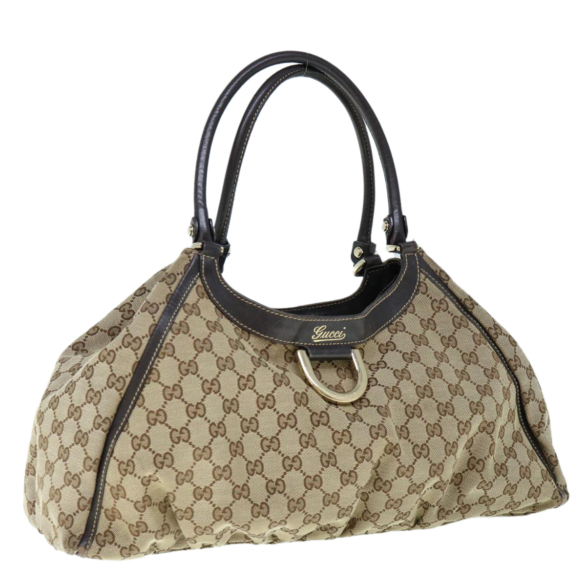 GUCCI GG Canvas Shoulder Bag Beige 189835 Auth ep2509