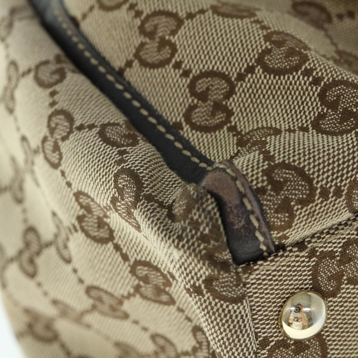 GUCCI GG Canvas Shoulder Bag Beige 189835 Auth ep2509