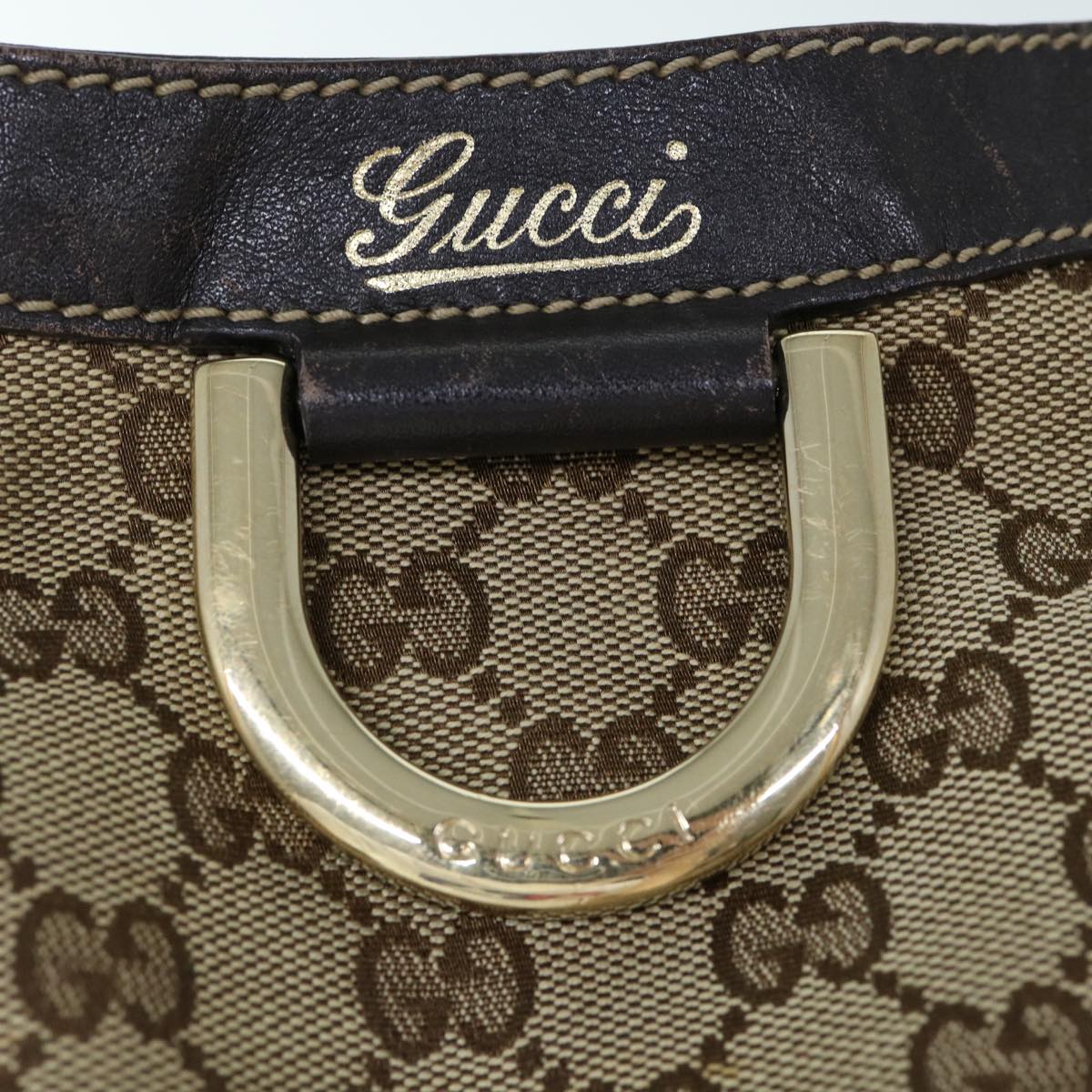 GUCCI GG Canvas Shoulder Bag Beige 189835 Auth ep2509