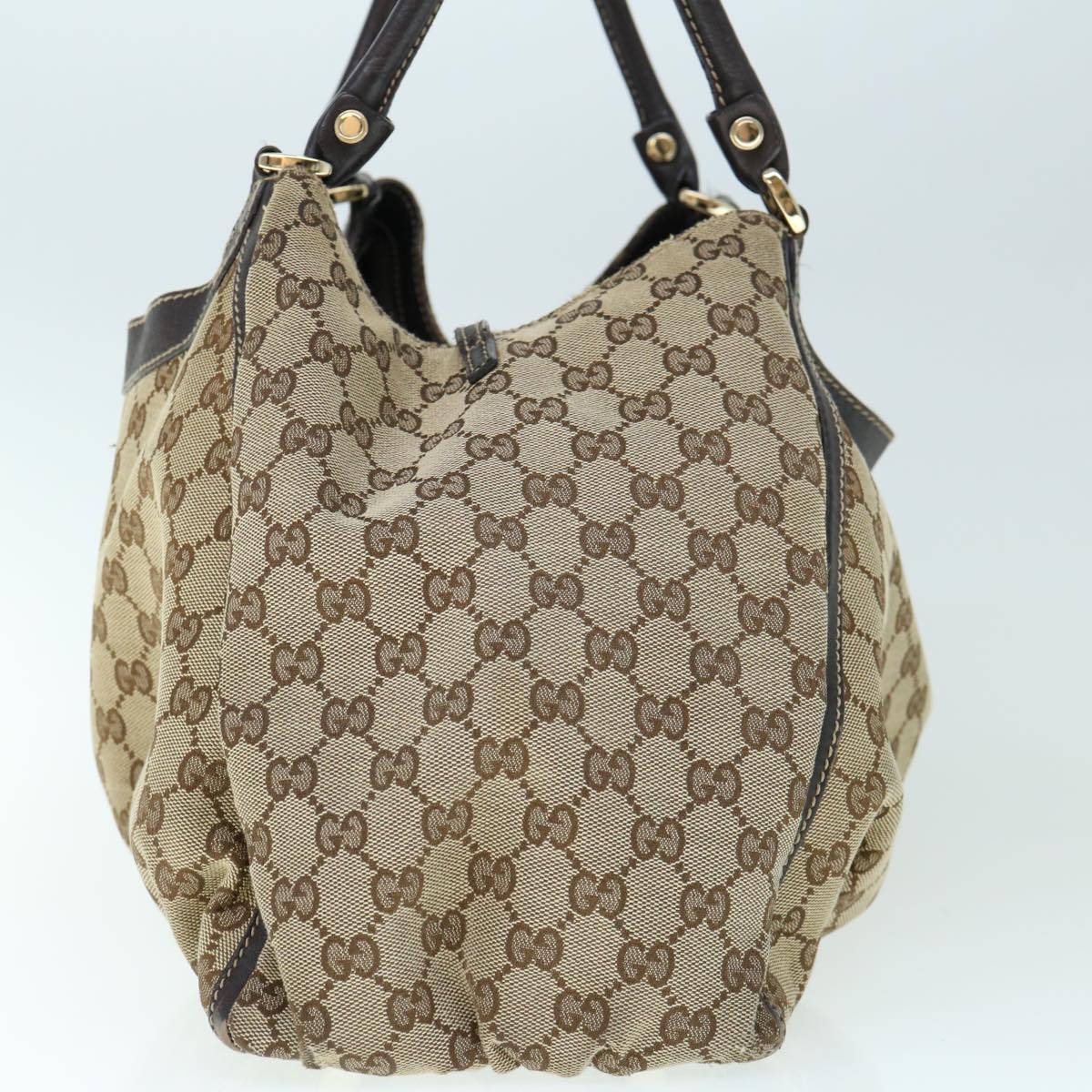 GUCCI GG Canvas Shoulder Bag Beige 189835 Auth ep2509