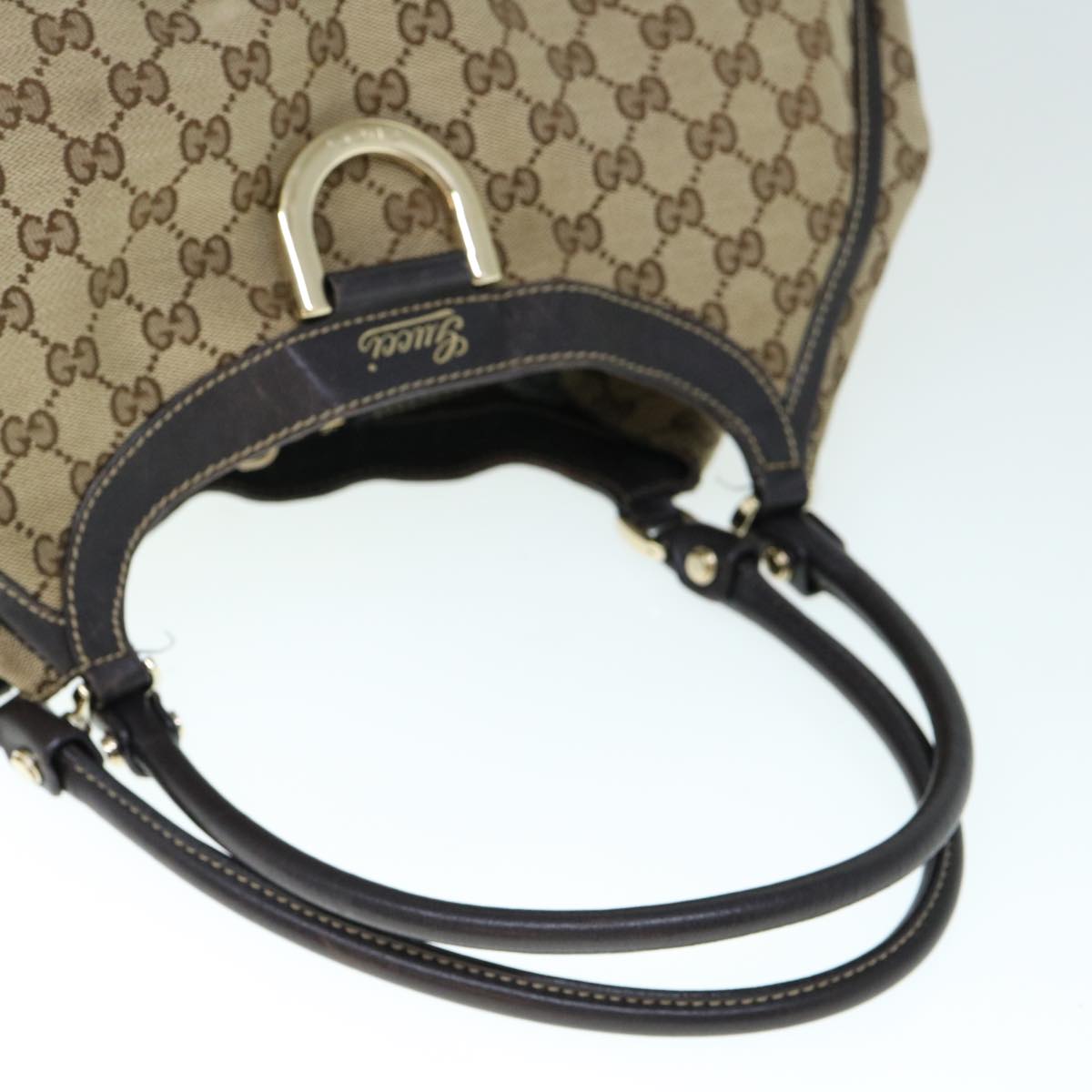 GUCCI GG Canvas Shoulder Bag Beige 189835 Auth ep2509