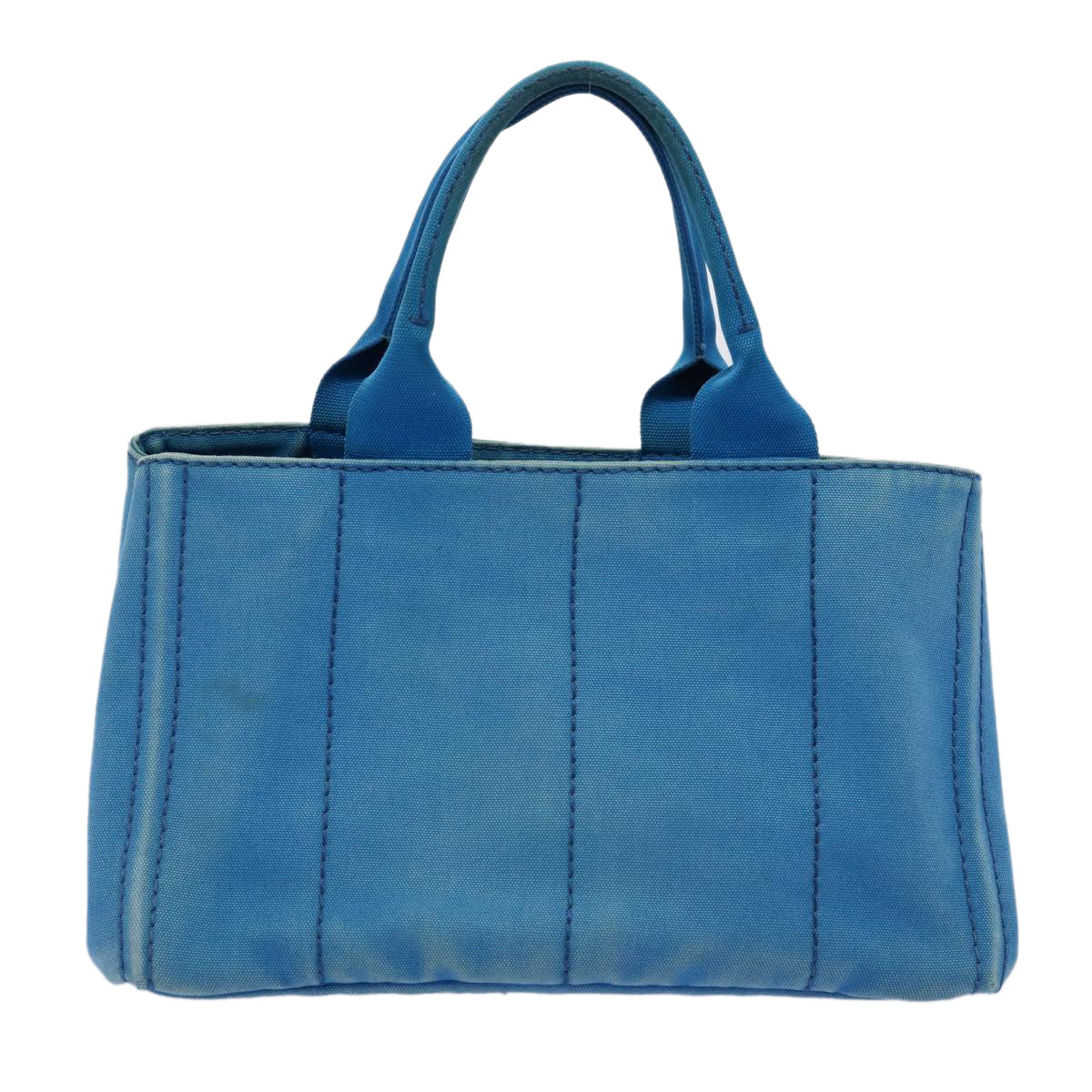 PRADA Canapa MM Hand Bag Canvas Blue Auth ep2510 - 0