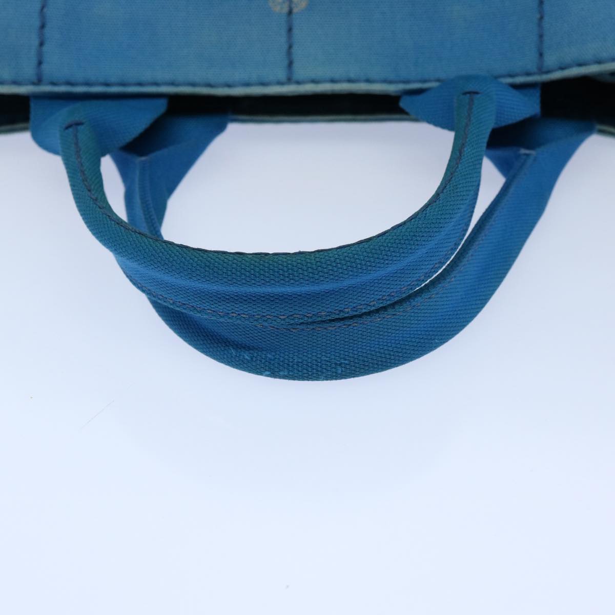 PRADA Canapa MM Hand Bag Canvas Blue Auth ep2510