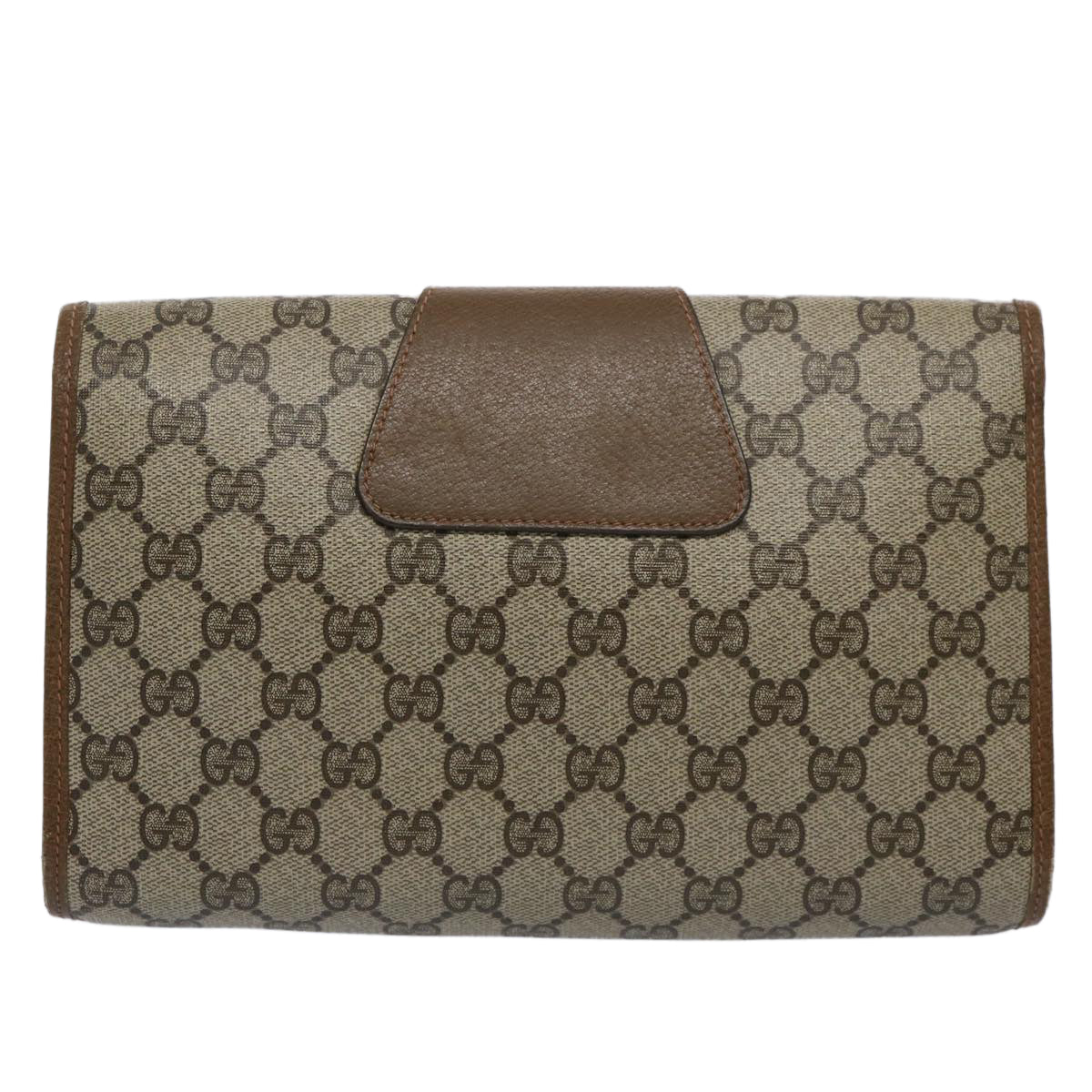 GUCCI GG Supreme Web Sherry Line Clutch Bag Red Beige 89 01 030 Auth ep2520 - 0