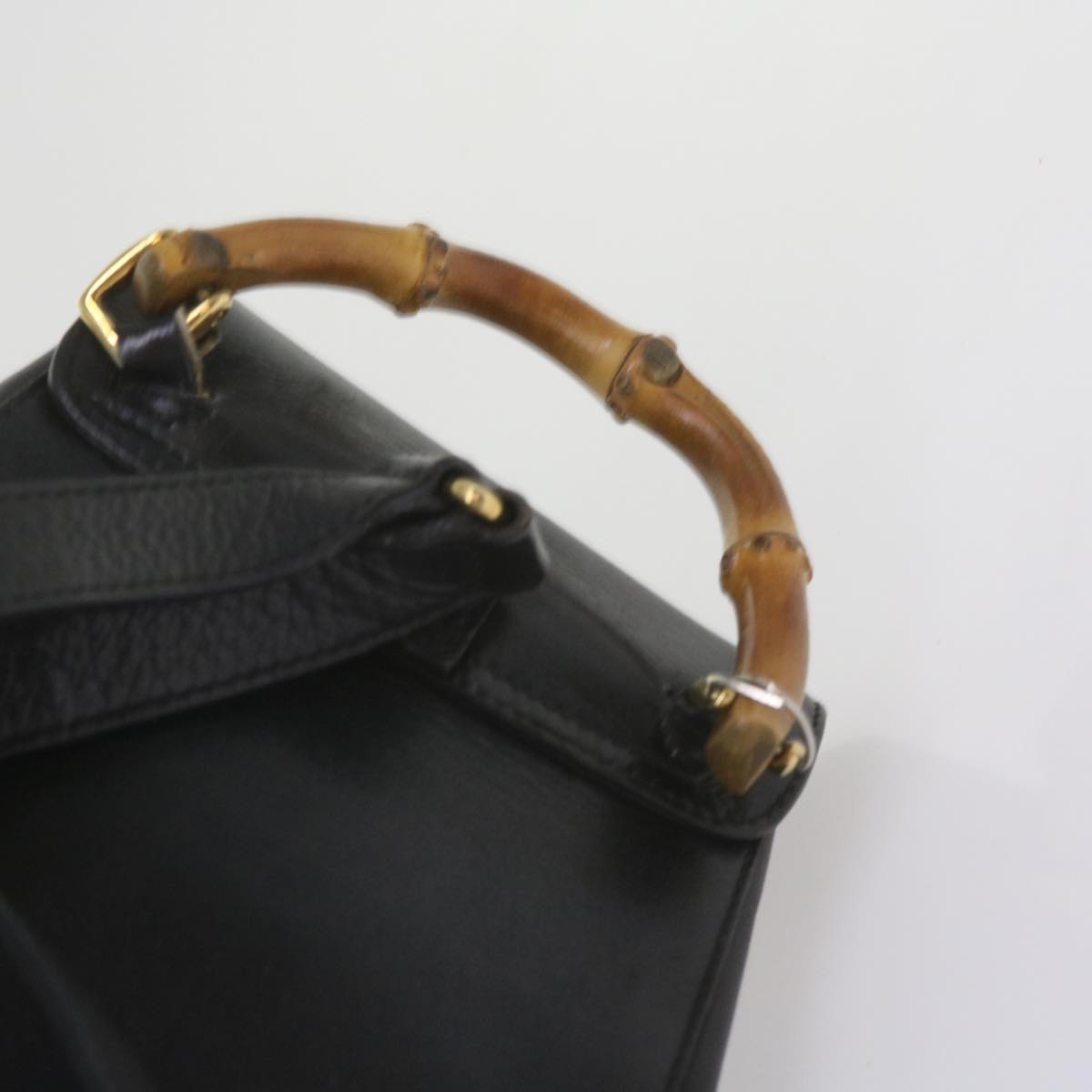 GUCCI Bamboo Backpack Leather Black 003 1956 0030 Auth ep2532