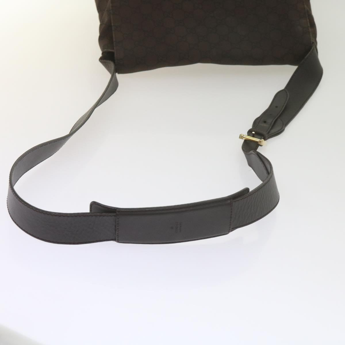 GUCCI GG Canvas Shoulder Bag Brown 272351 Auth ep2534