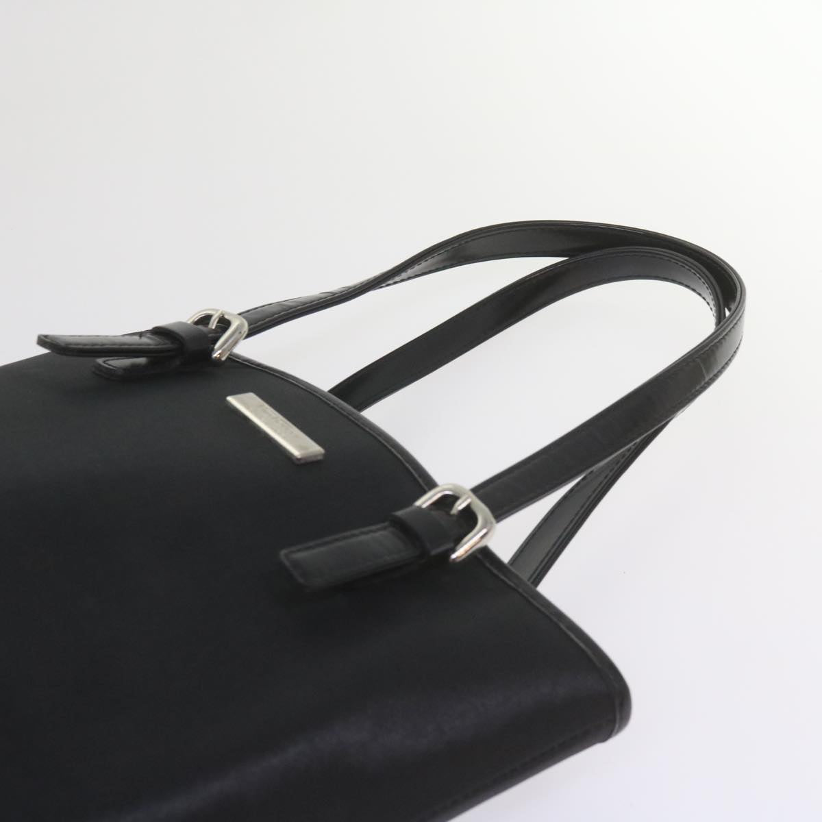 Burberrys Nova Check Blue Label Shoulder Bag Nylon Black Auth ep2544