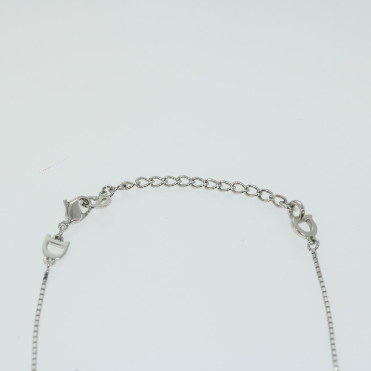 Christian Dior Necklace Silver Auth ep2562