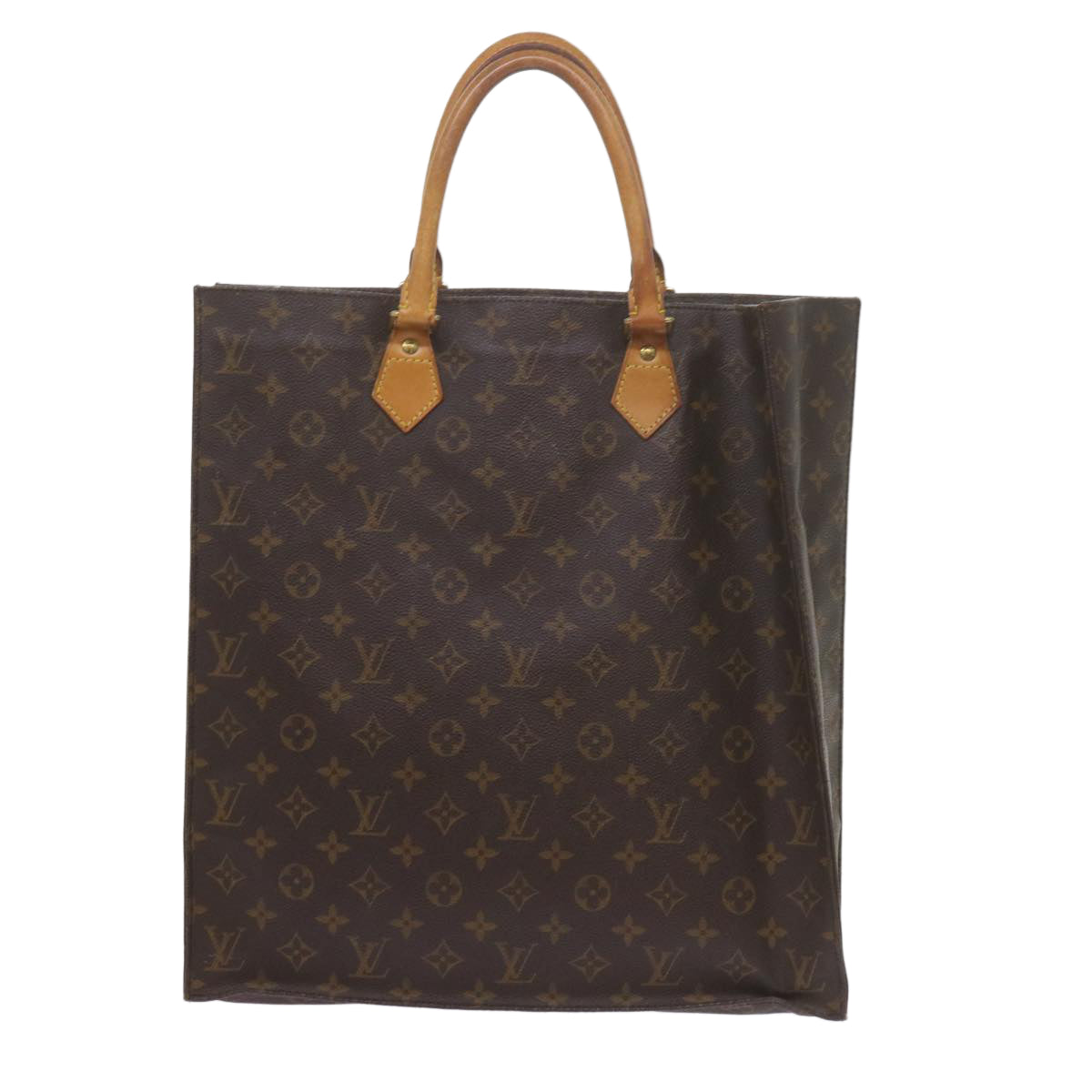 LOUIS VUITTON Monogram Sac Plat Hand Bag M51140 LV Auth ep2565 - 0