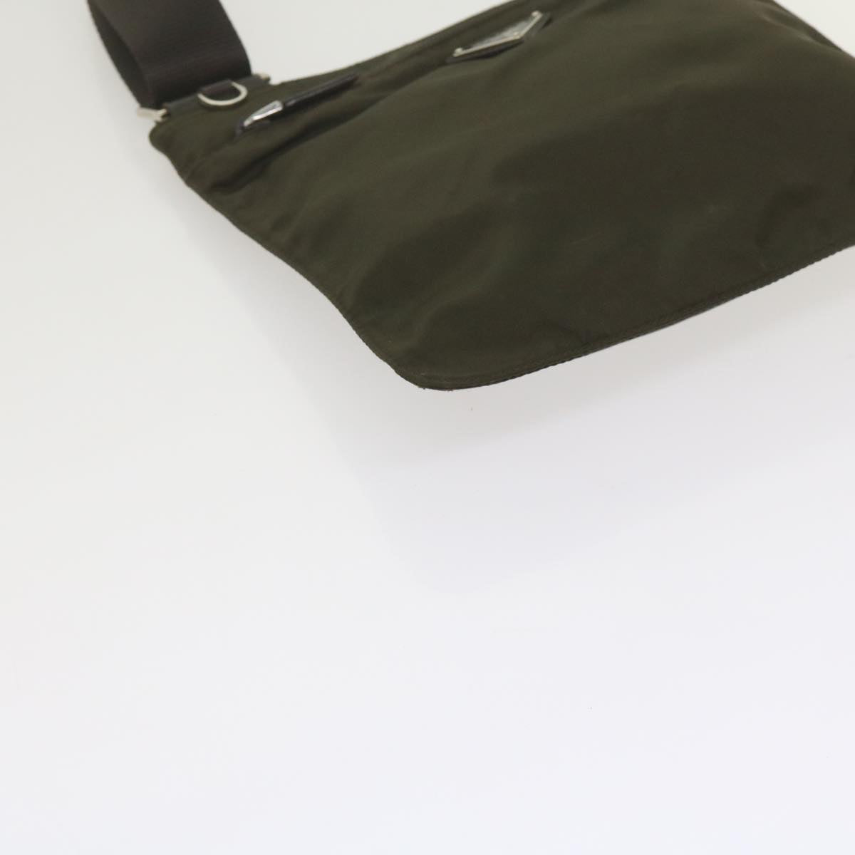 PRADA Shoulder Bag Nylon Green Auth ep2575