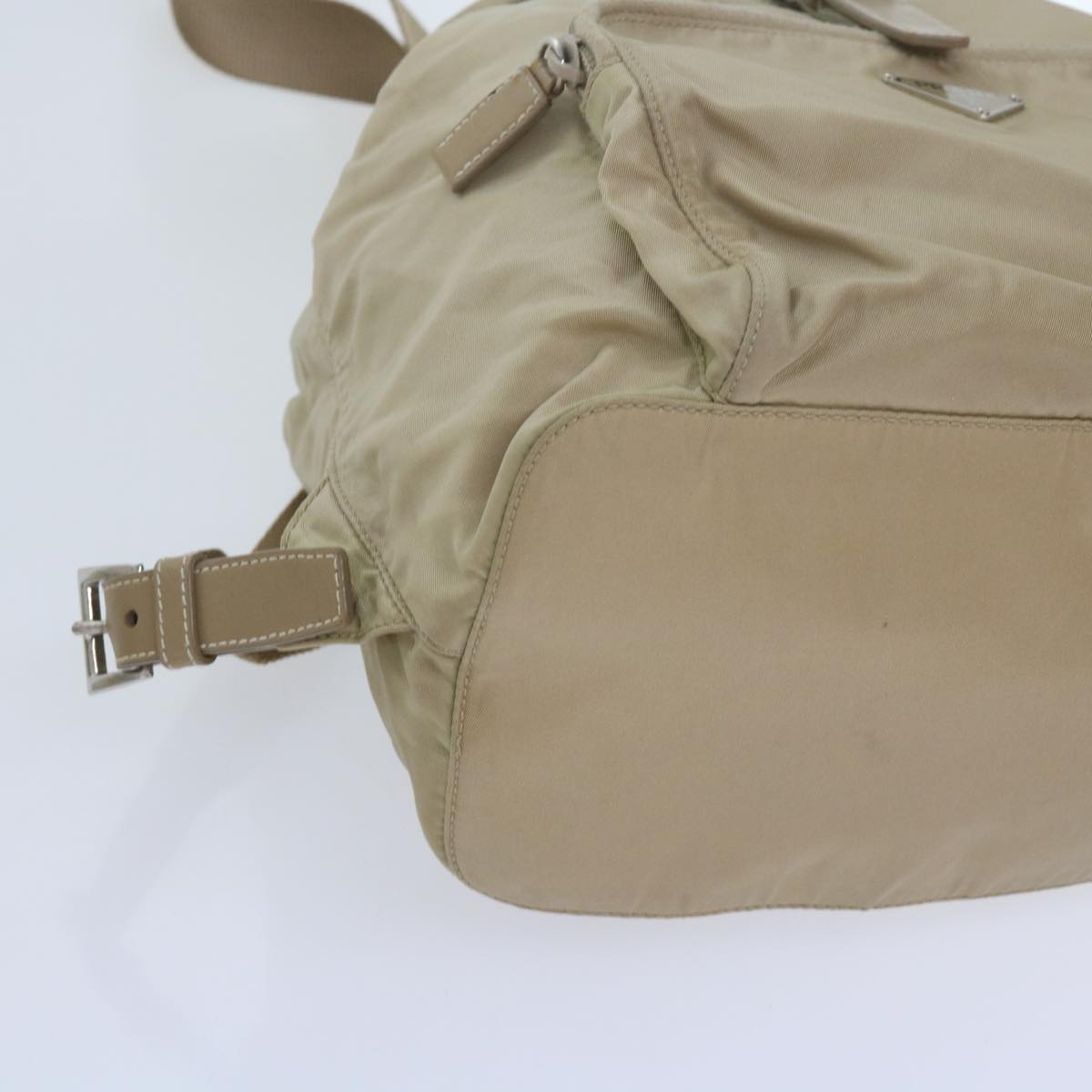 PRADA Backpack Nylon Beige Auth ep2585