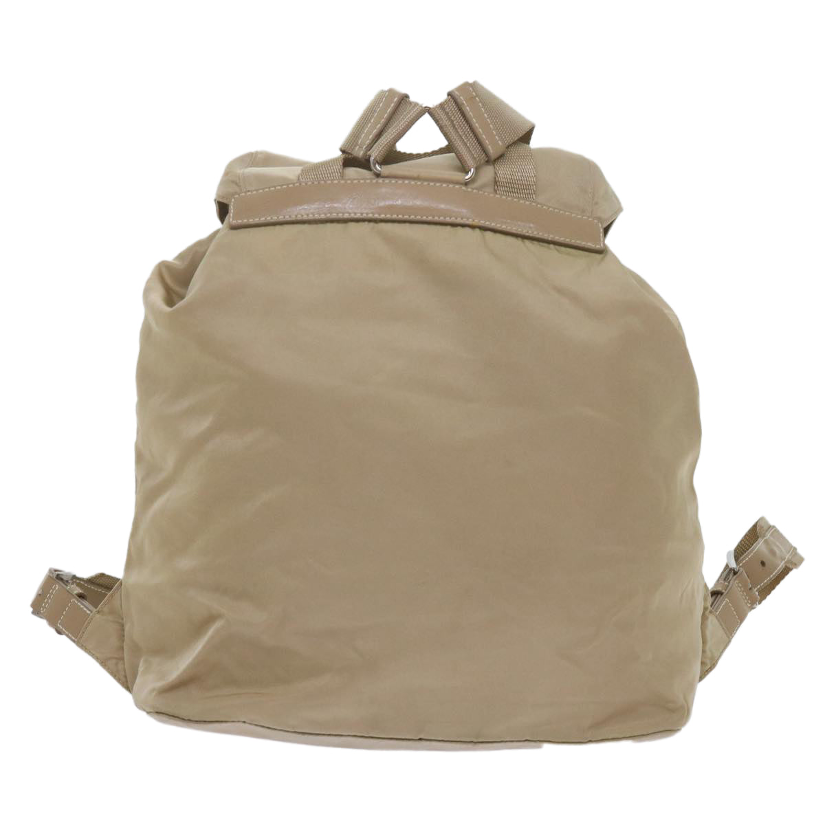PRADA Backpack Nylon Beige Auth ep2585