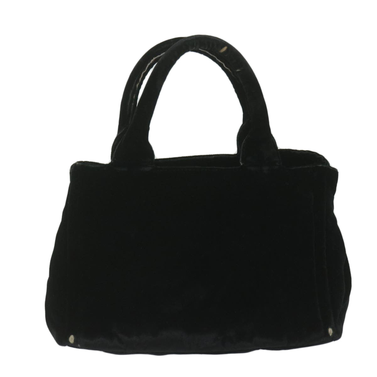 PRADA Canapa PM Hand Bag Velor Black Auth ep2639 - 0