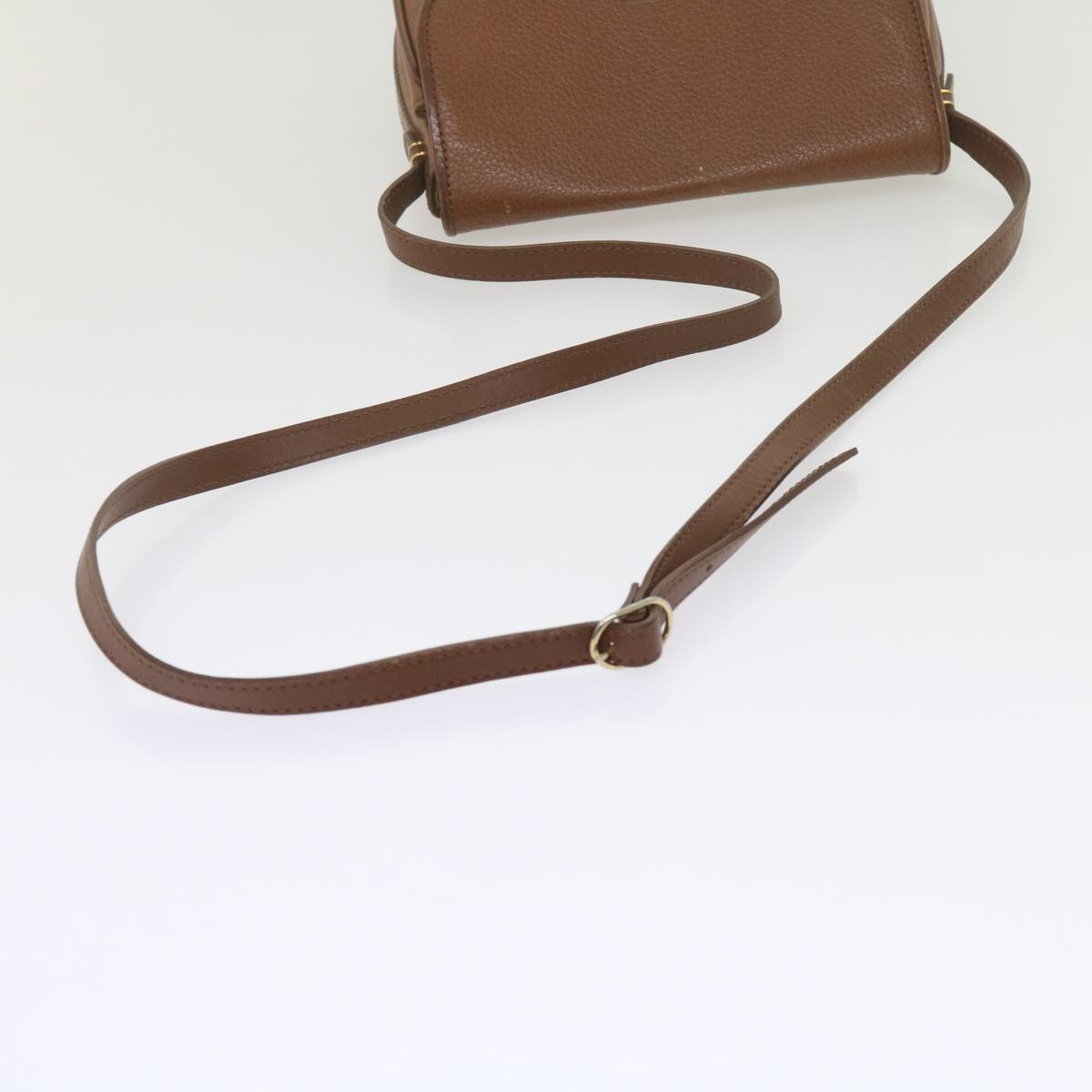 Burberrys Shoulder Bag Leather Brown Auth ep2643