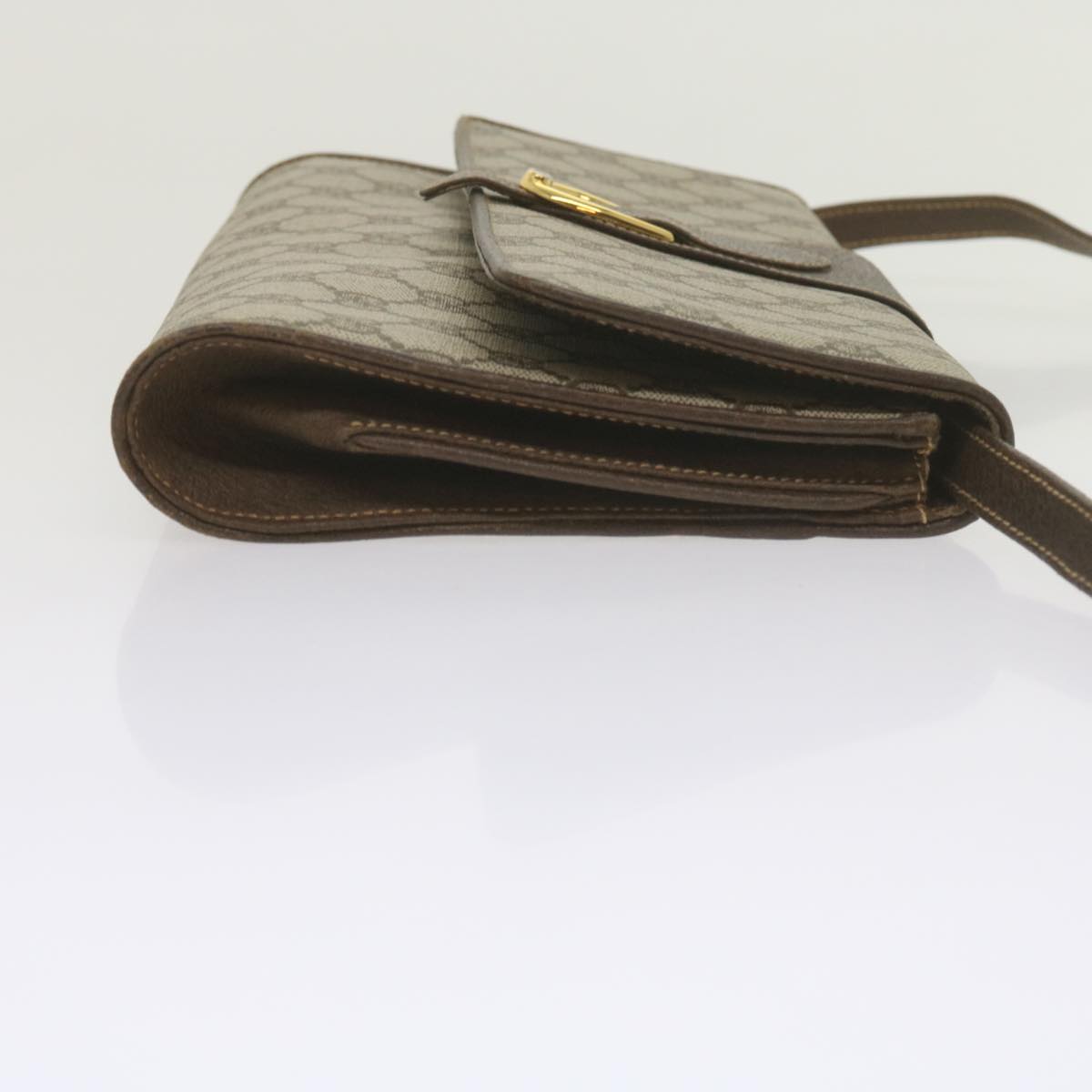 GUCCI GG Supreme Shoulder Bag PVC Leather Beige 904 02 050 Auth ep2656