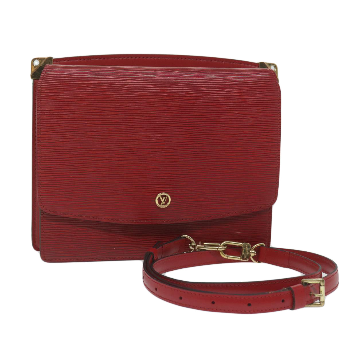 LOUIS VUITTON Epi Grenel Shoulder Bag Red M52367 LV Auth ep2667