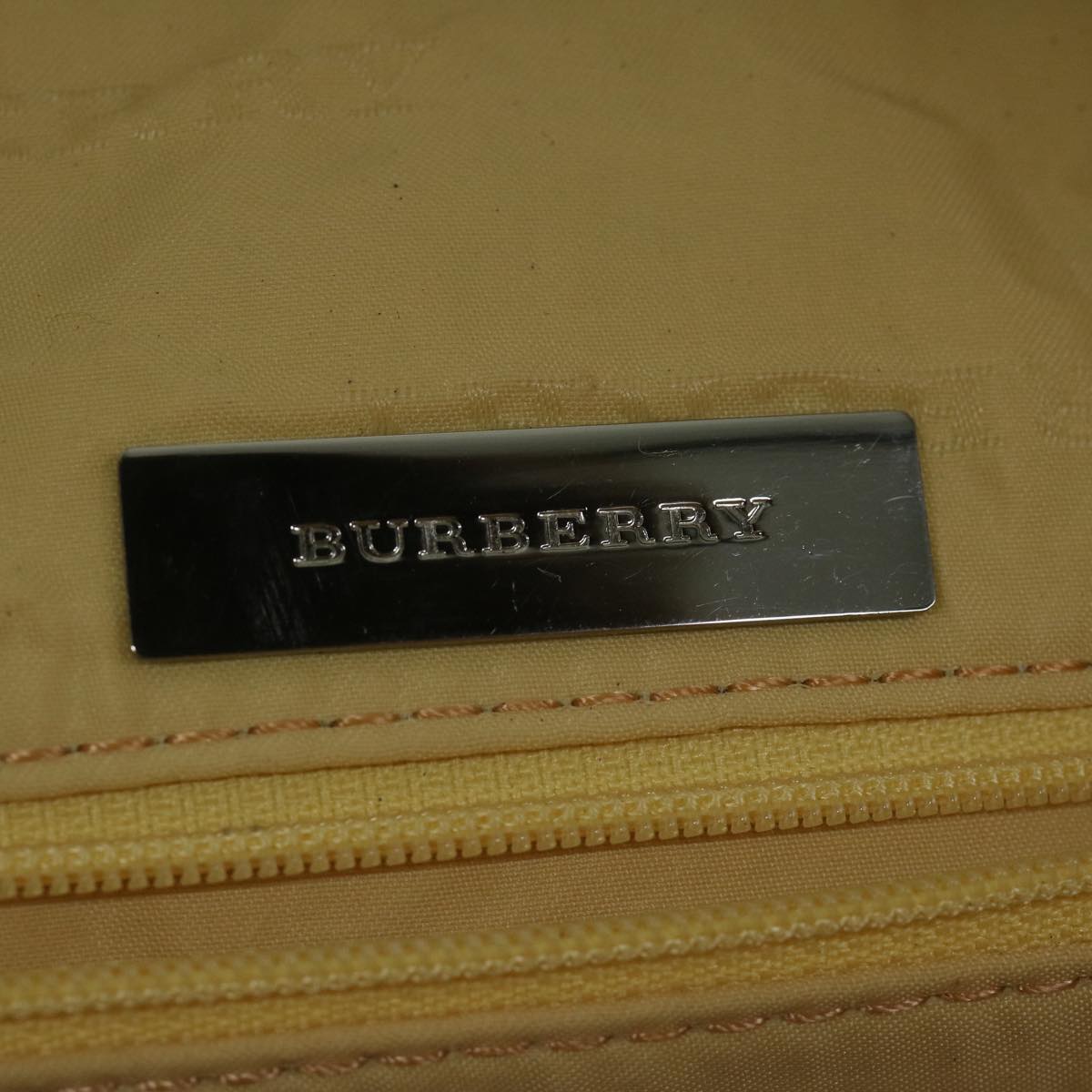 BURBERRY Shoulder Bag Canvas White Auth ep2687