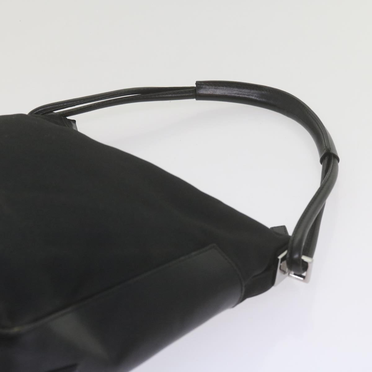 GUCCI Shoulder Bag Nylon Leather Black 001 3766 Auth ep2690