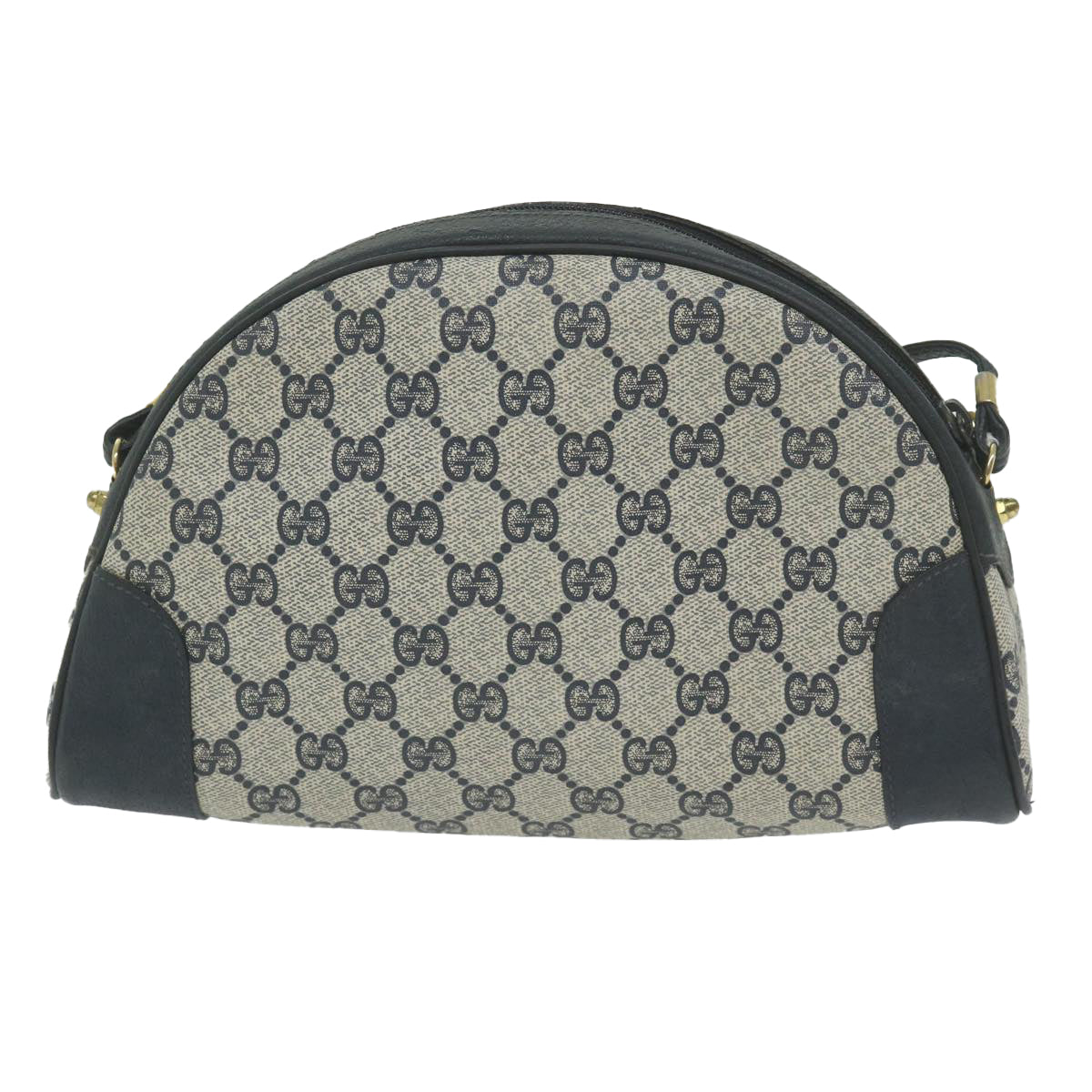 GUCCI GG Supreme Shoulder Bag PVC Leather Navy Auth ep2691 - 0