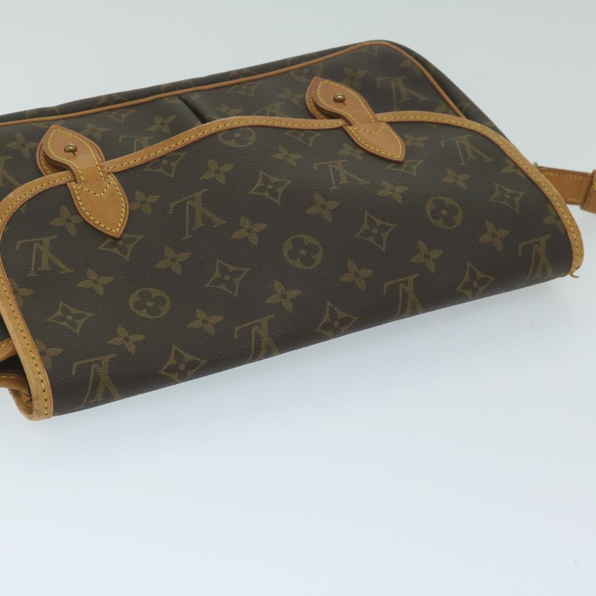 LOUIS VUITTON Monogram Gibeciere MM Shoulder Bag M42247 LV Auth ep2695