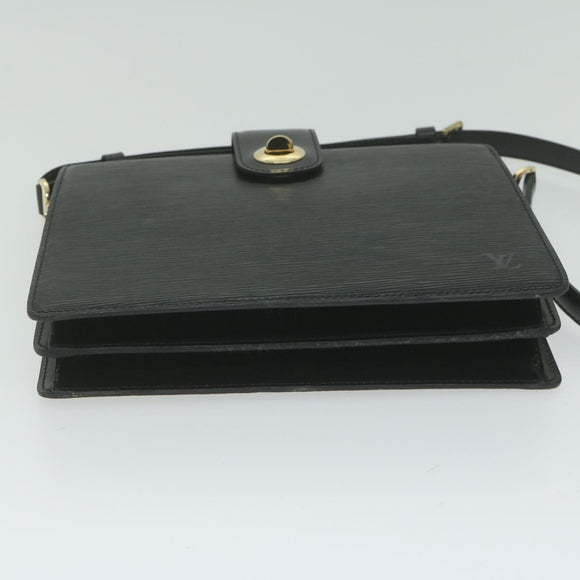 LOUIS VUITTON Epi Capuchin Shoulder Bag Black M52342 LV Auth ep2696