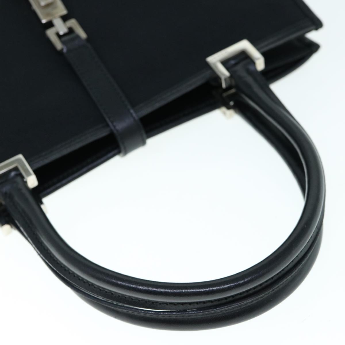 GUCCI Jackie Hand Bag Canvas Black 002 1065 Auth ep2698