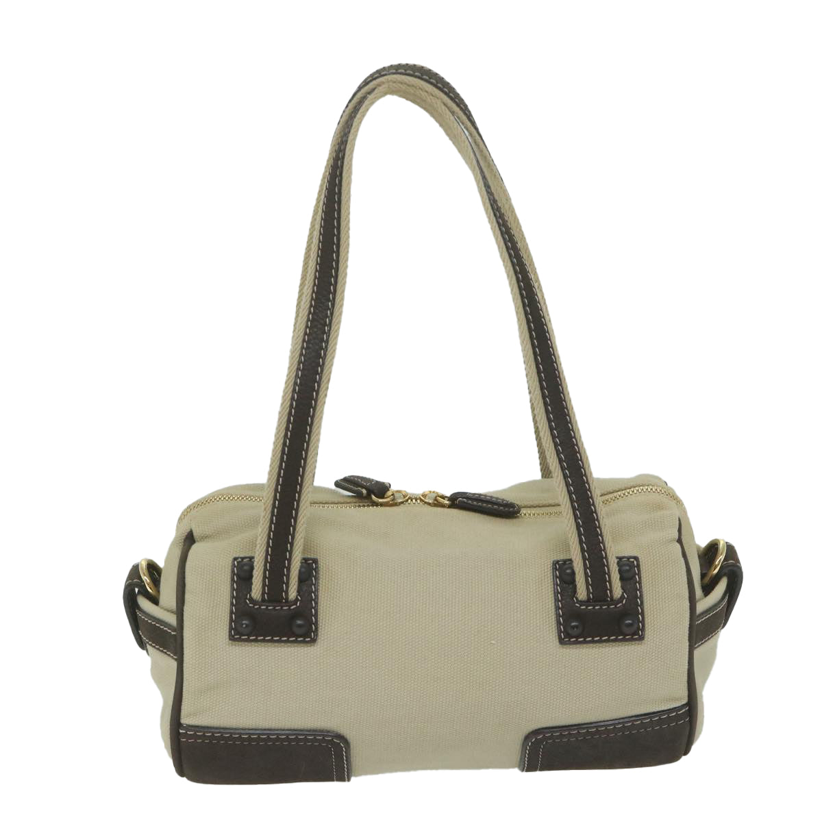 LOEWE Hand Bag Canvas Beige Auth ep2701 - 0