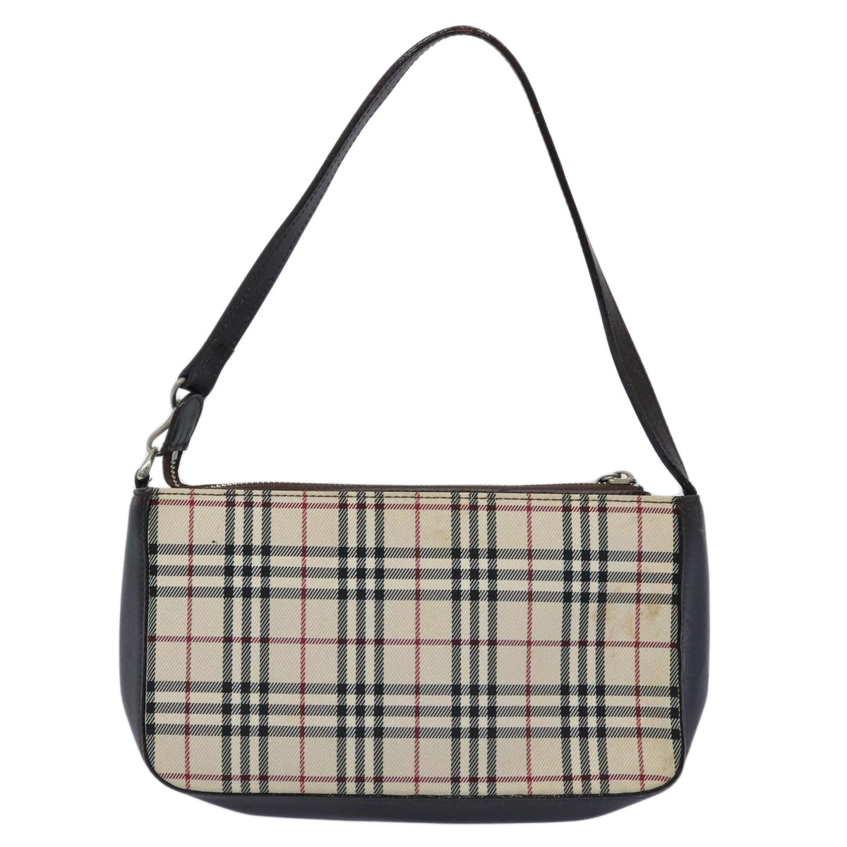 BURBERRY Nova Check Shoulder Bag Nylon Beige Auth ep2705 - 0