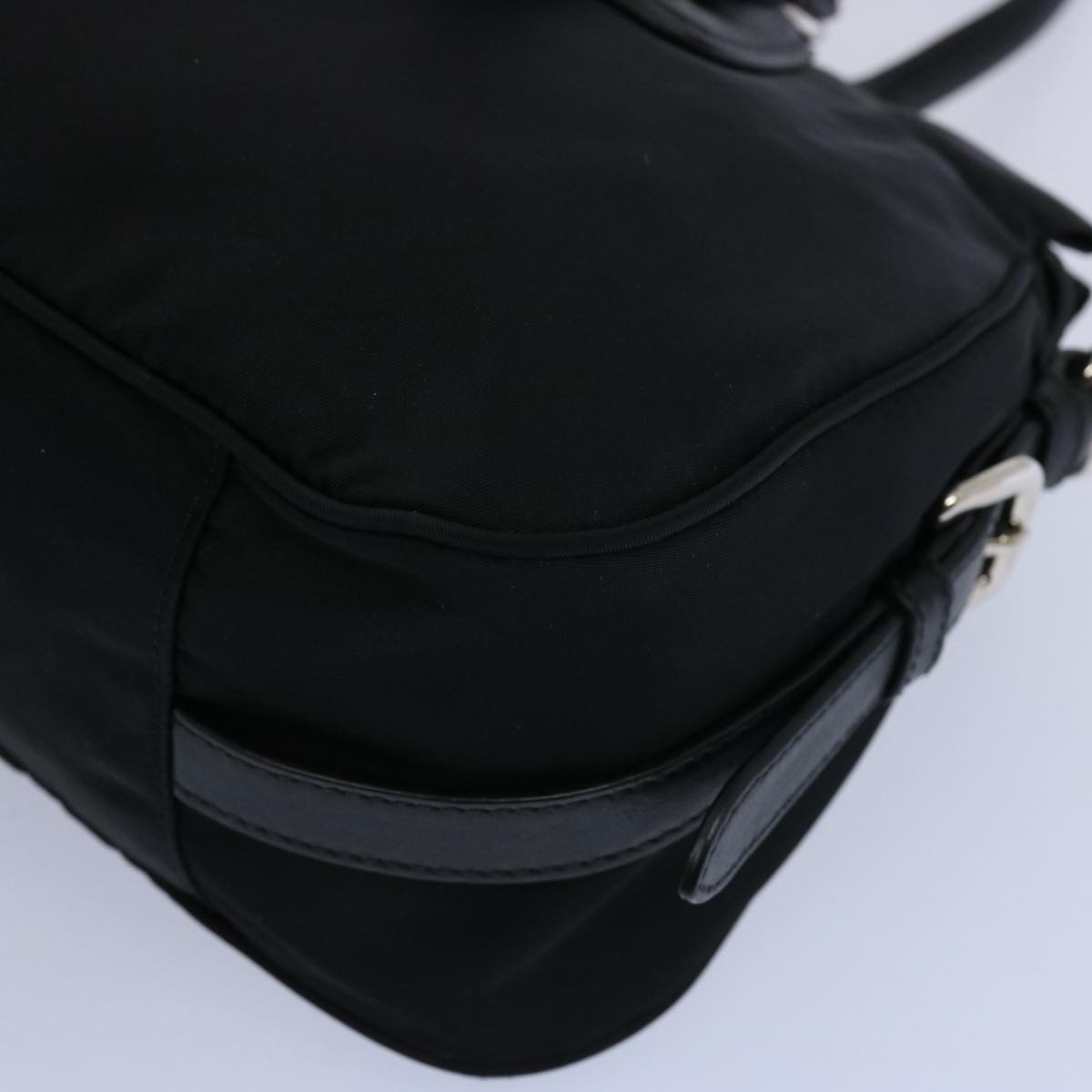 PRADA Hand Bag Nylon Black Auth ep2755