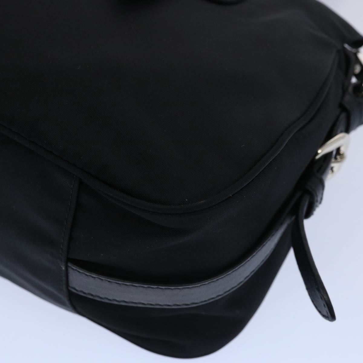 PRADA Hand Bag Nylon Black Auth ep2755