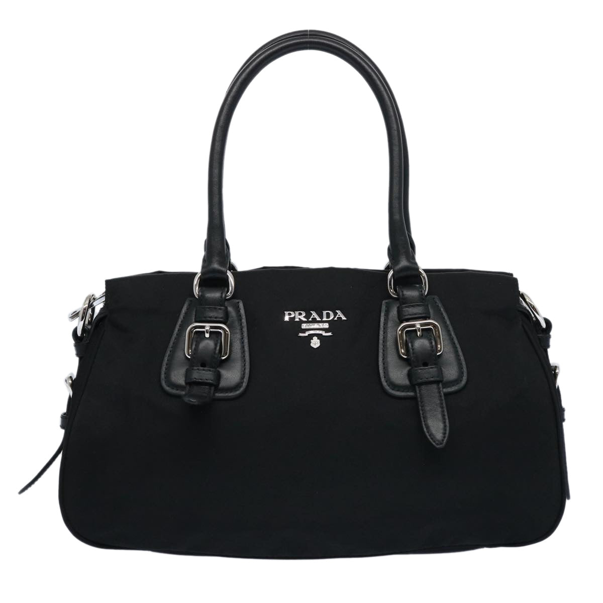 PRADA Hand Bag Nylon Black Auth ep2755 - 0