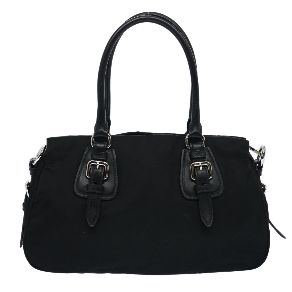 PRADA Hand Bag Nylon Black Auth ep2755