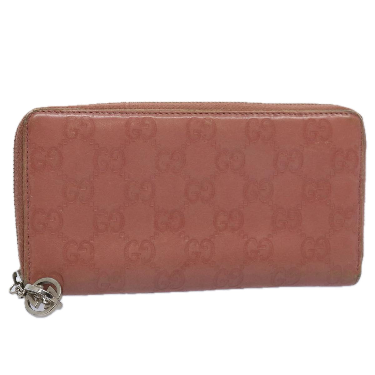 GUCCI GG Canvas Guccissima Long Wallet Pink 233025 Auth ep2769