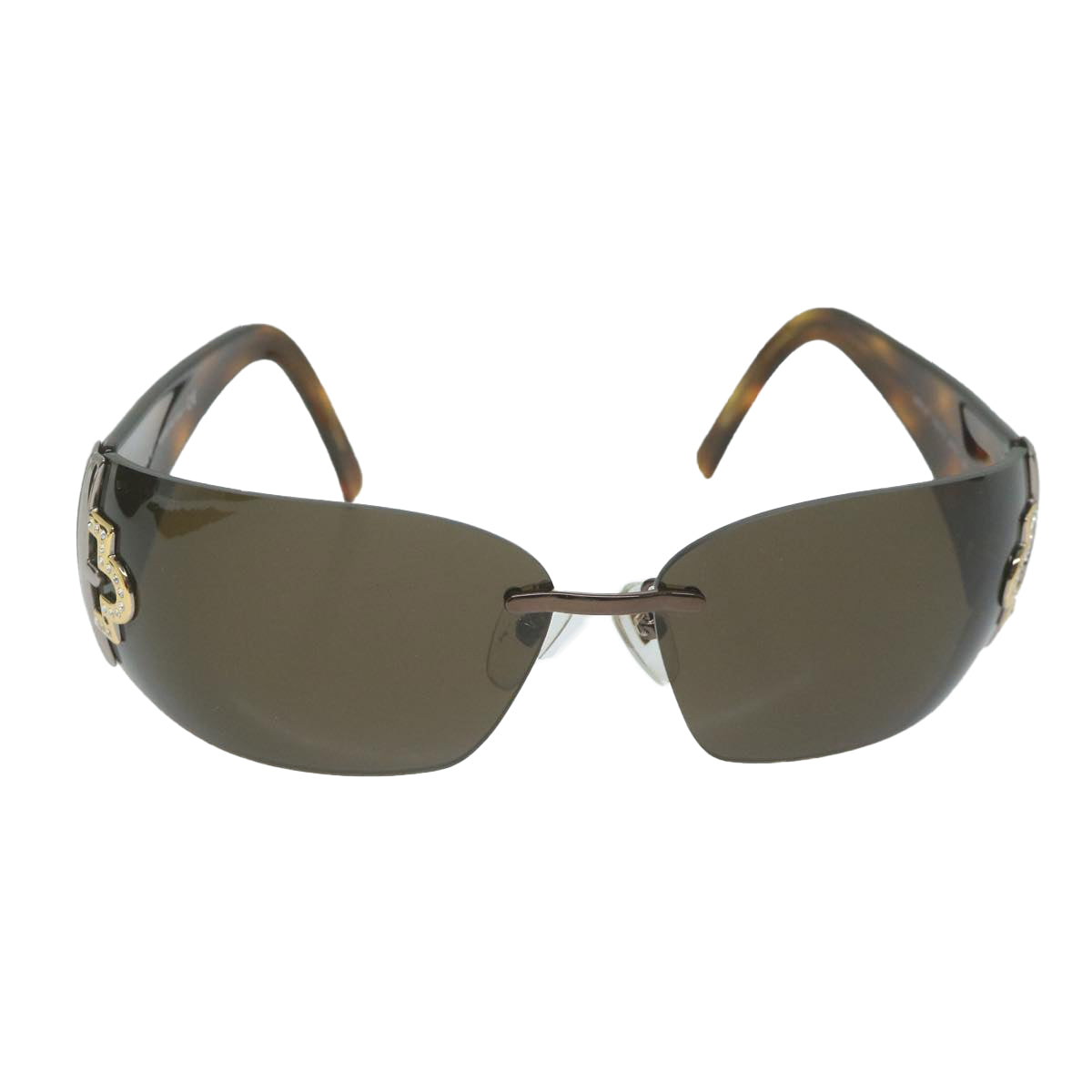 BVLGARI Sunglasses Plastic Brown Auth ep2777 - 0