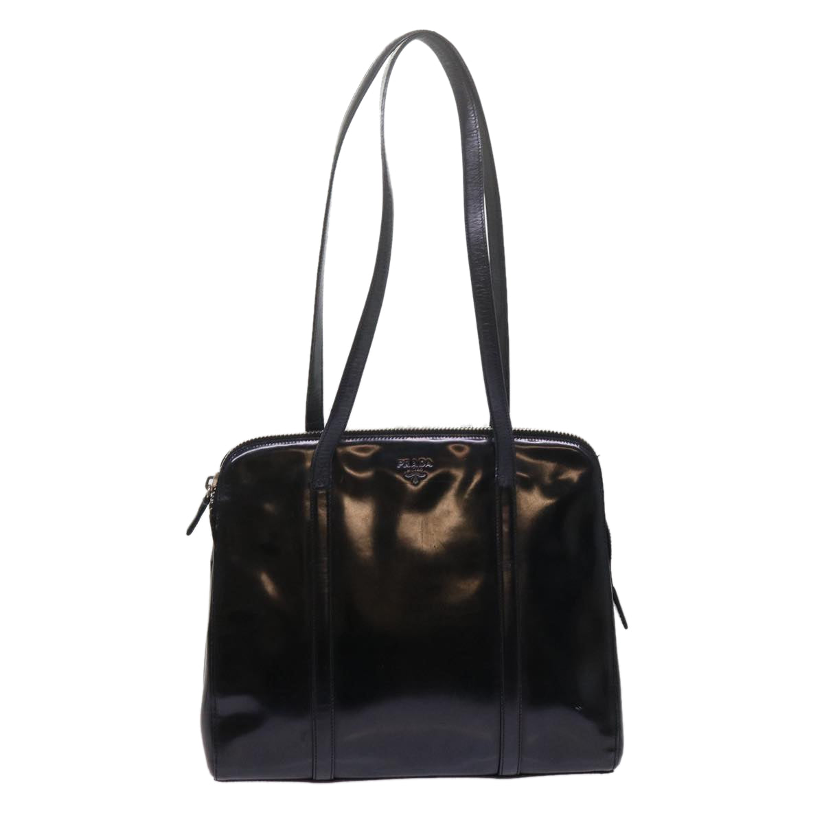 PRADA Shoulder Bag Leather Black Auth ep2790