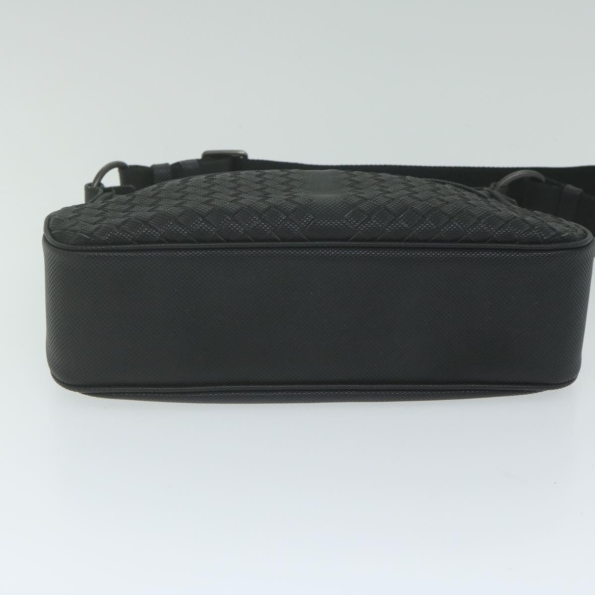 BOTTEGAVENETA INTRECCIATO Shoulder Bag Leather Black Auth ep2861