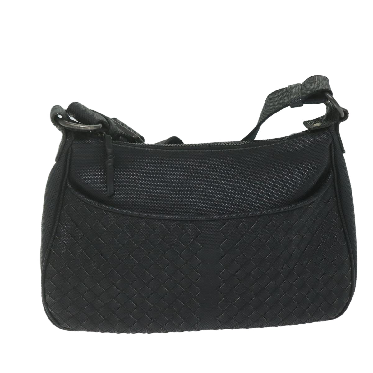 BOTTEGAVENETA INTRECCIATO Shoulder Bag Leather Black Auth ep2861 - 0