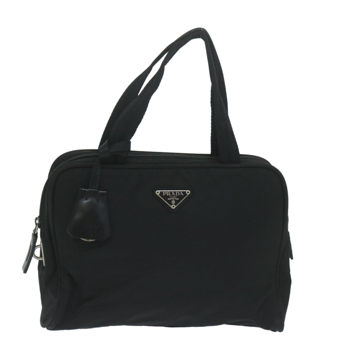 PRADA Hand Bag Nylon Black Auth ep2865