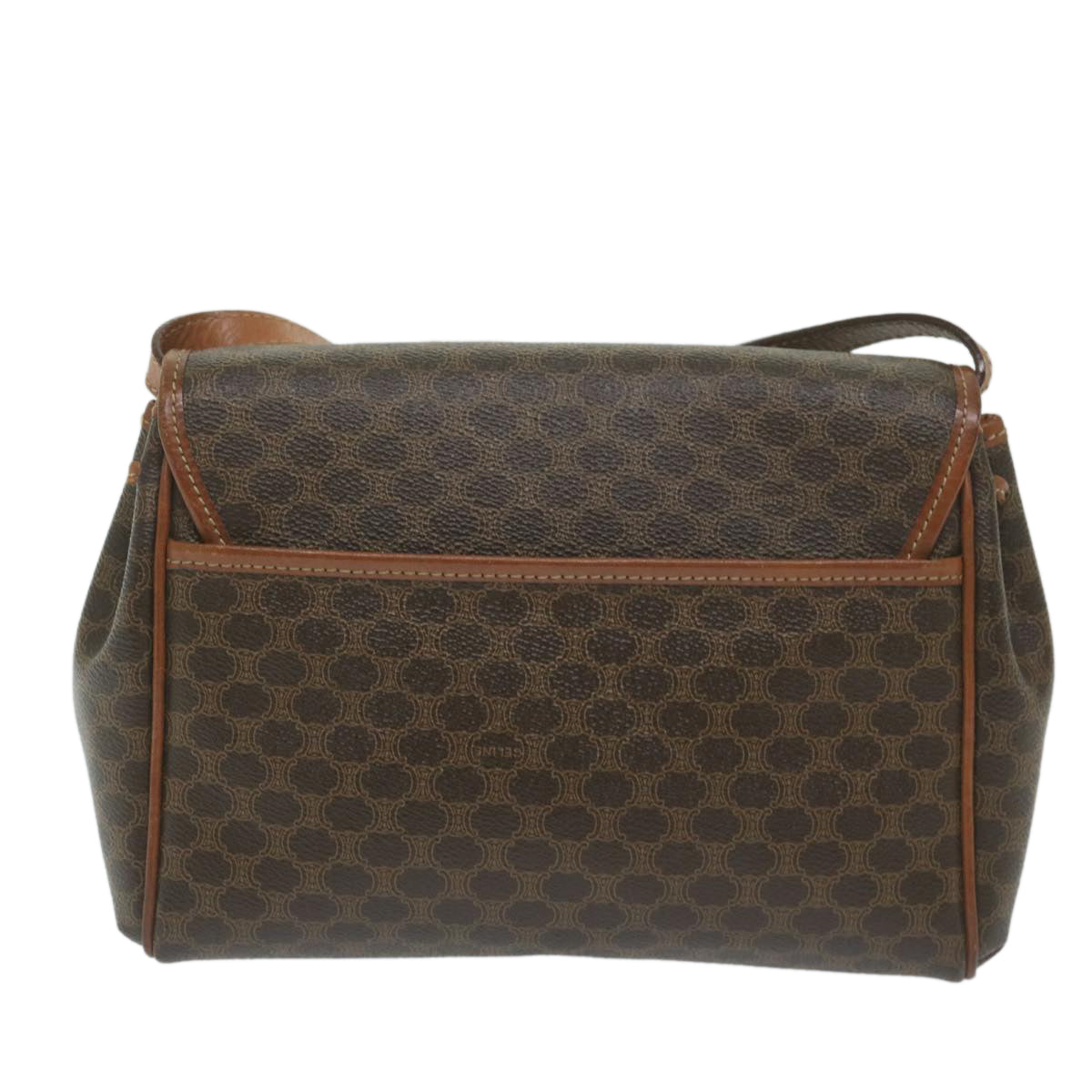 CELINE Macadam Canvas Shoulder Bag PVC Leather Brown Auth ep2905 - 0